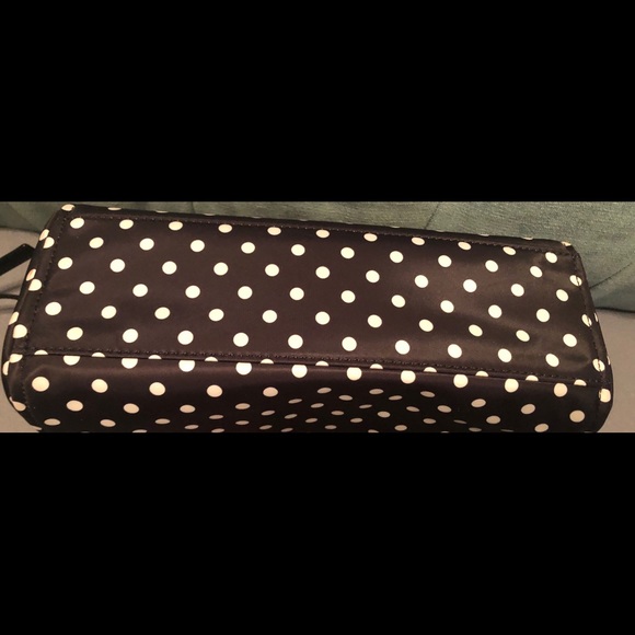 Kate Spade Sm. Loden- Black/White Polka Dot Bag! - Picture 5 of 8